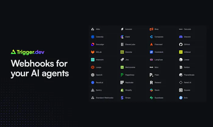 Trigger.dev: Webhooks for your AI agents产品图