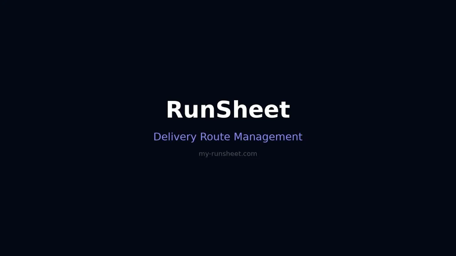 RunSheet screenshot 1 (video preview)