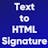 Text-only to HTML signature