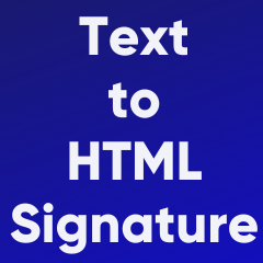 Nur Text zu HTML Signature