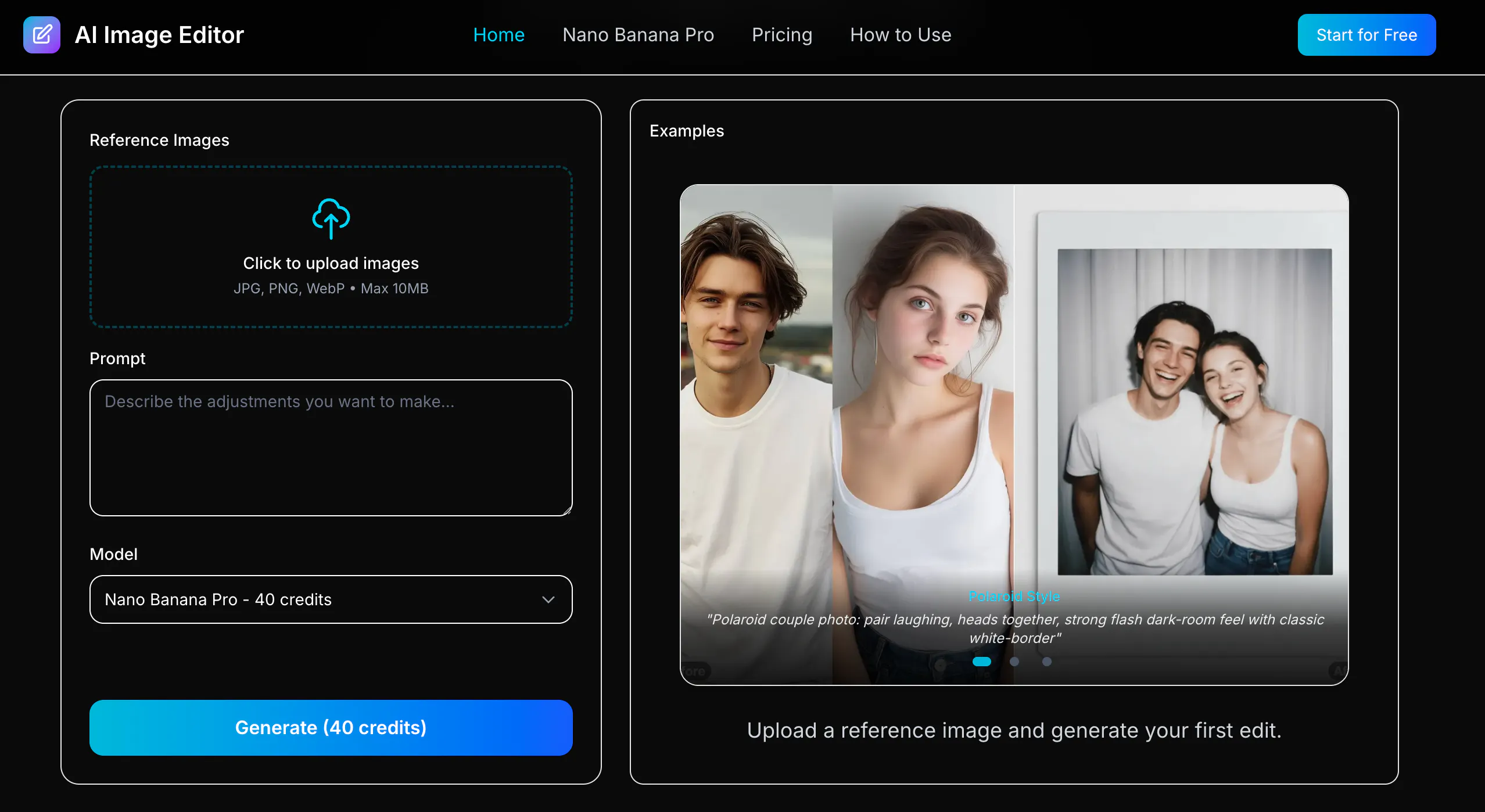 Banner del producto Free AI Image Editor - Edit With Text