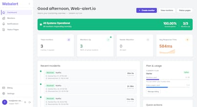 Web-alert.io — Uptime Monitoring gallery image
