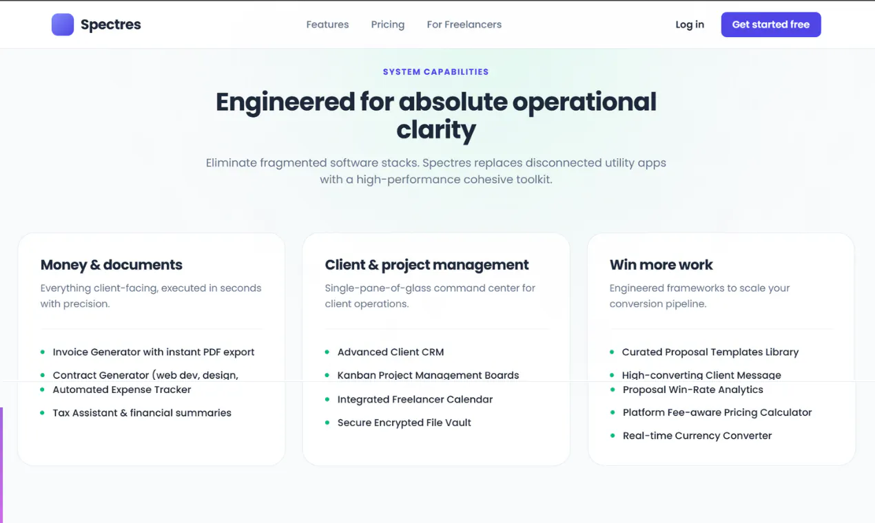 Spectres-Freelancer OS gallery image
