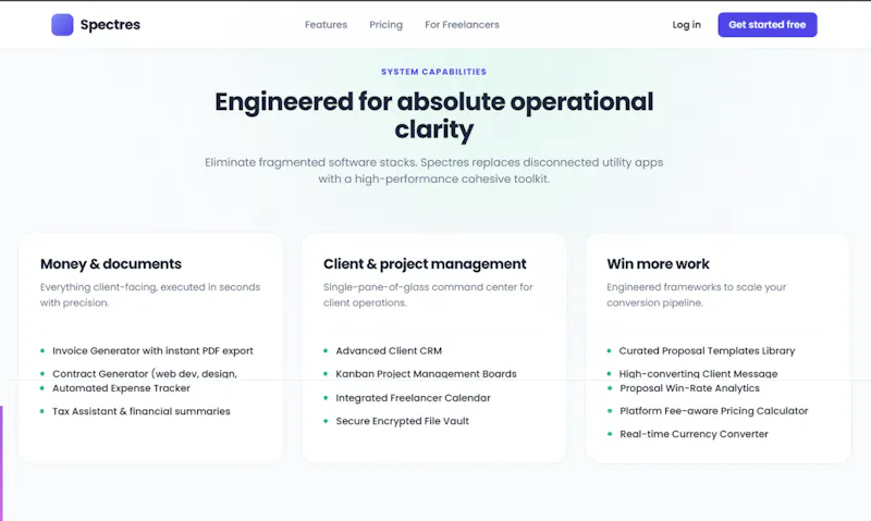 Spectres-Freelancer OS screenshot 3