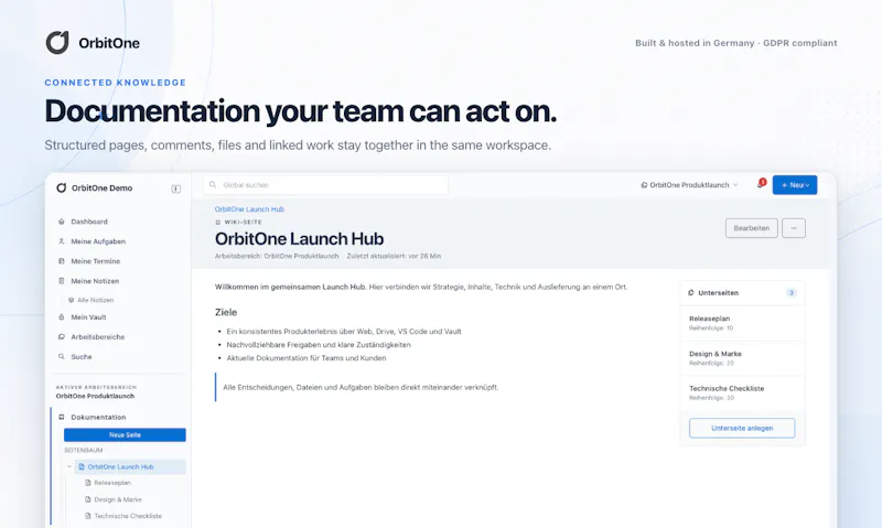 OrbitOne - Notes,Docs,Tasks,Repos,Vault screenshot 1