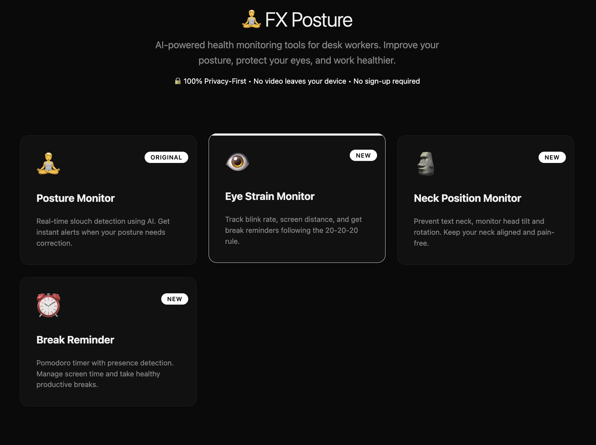 FX Posture - Screenshot 2 showing product features and functionality