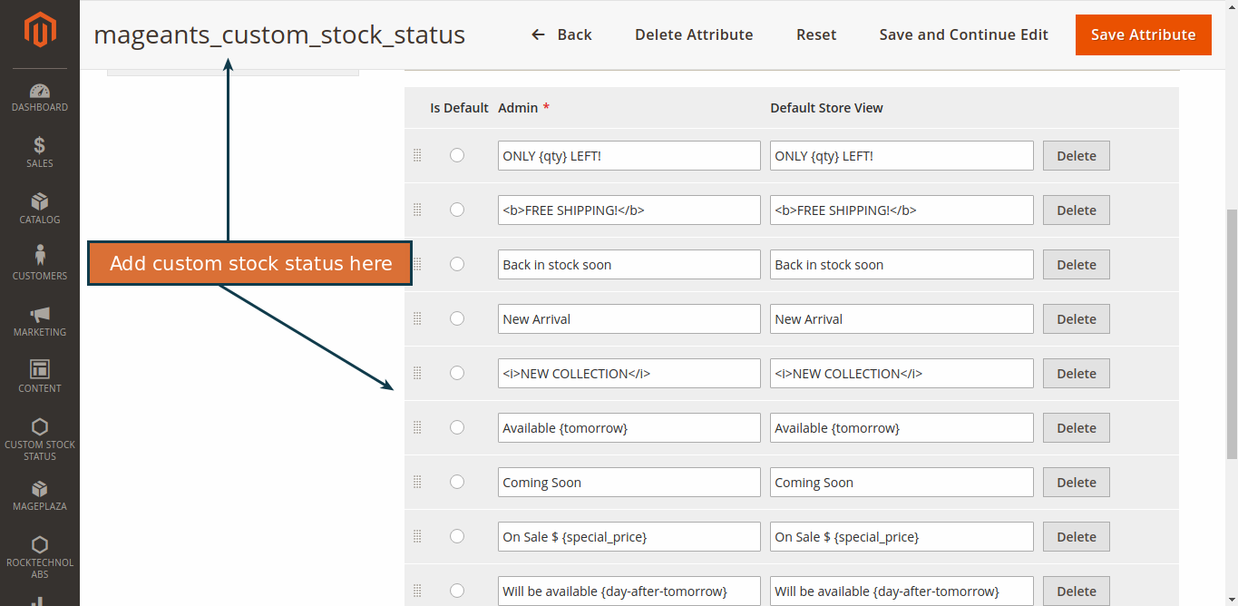 Magento 2 Özel Stok Durumu - Sağlam magento 2 uzantısı medya 1