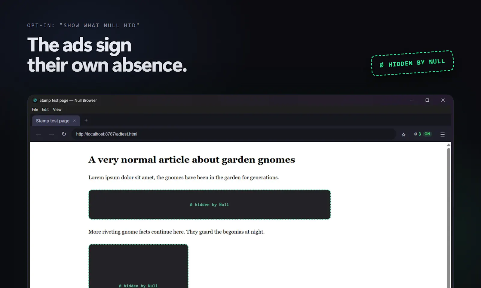  Null Browser ∅ screenshot 4