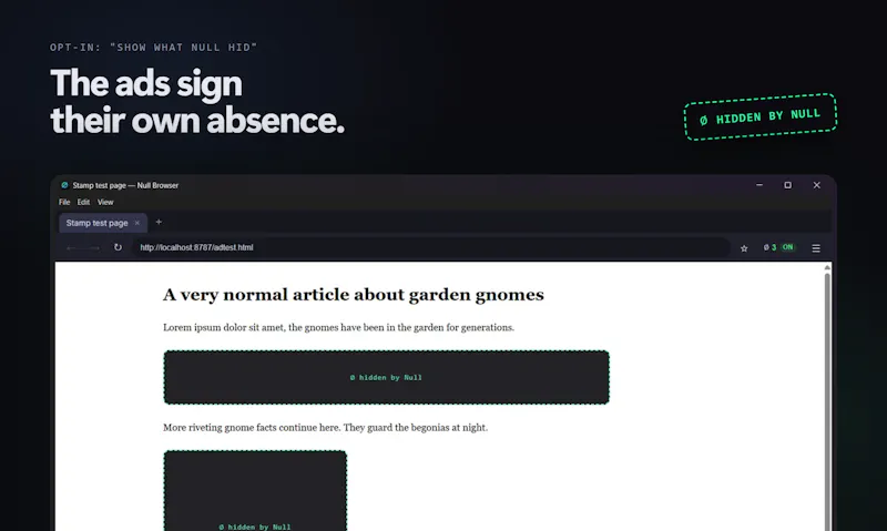  Null Browser ∅ screenshot 4