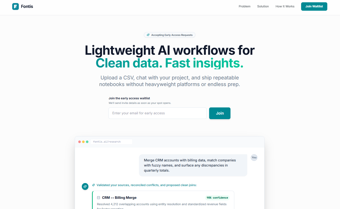 Fontis - Main product screenshot demonstrating key features and user interface