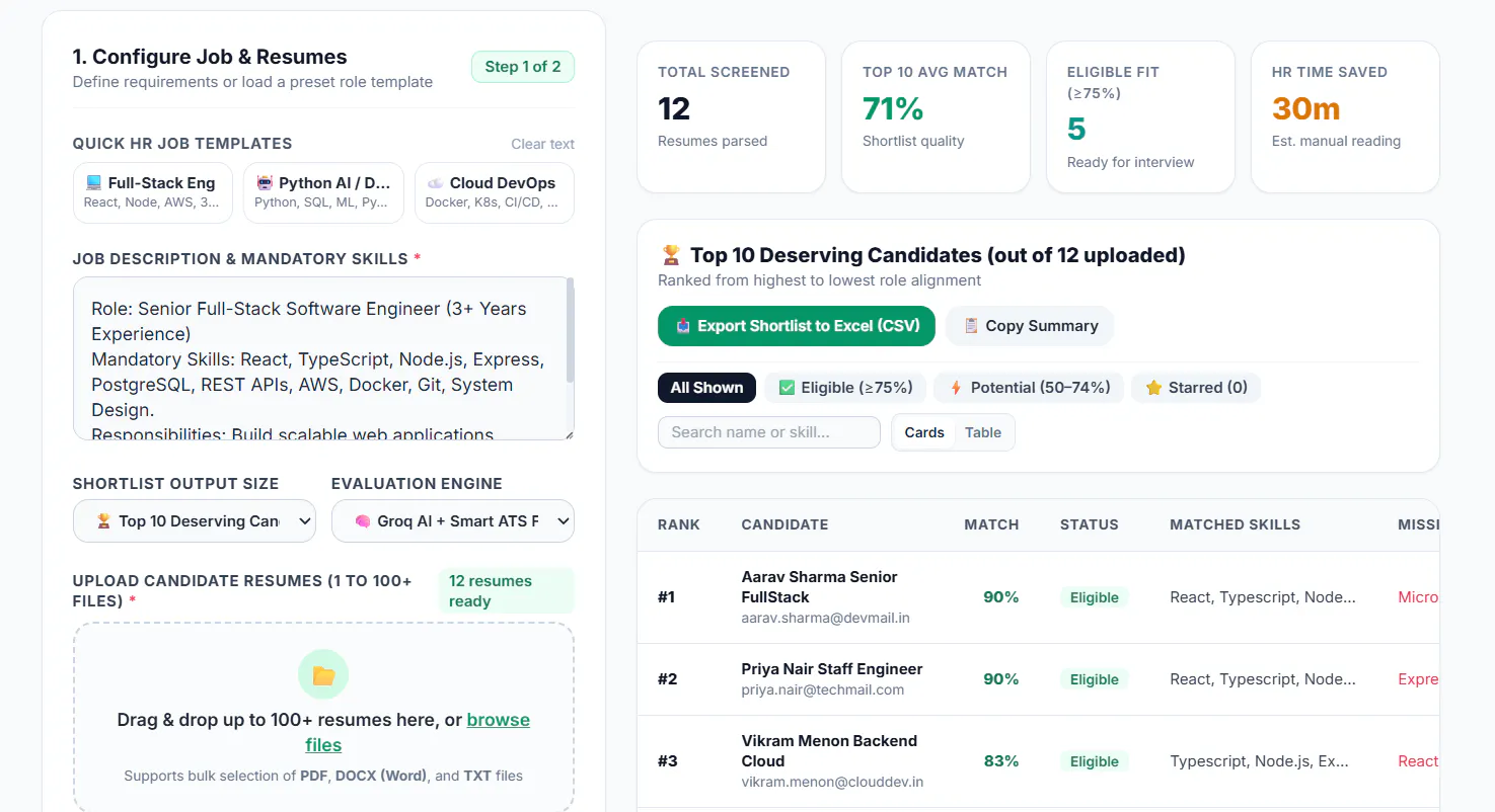 AI Resume Ranker gallery image