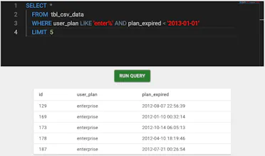 SQL query for CSV gallery image