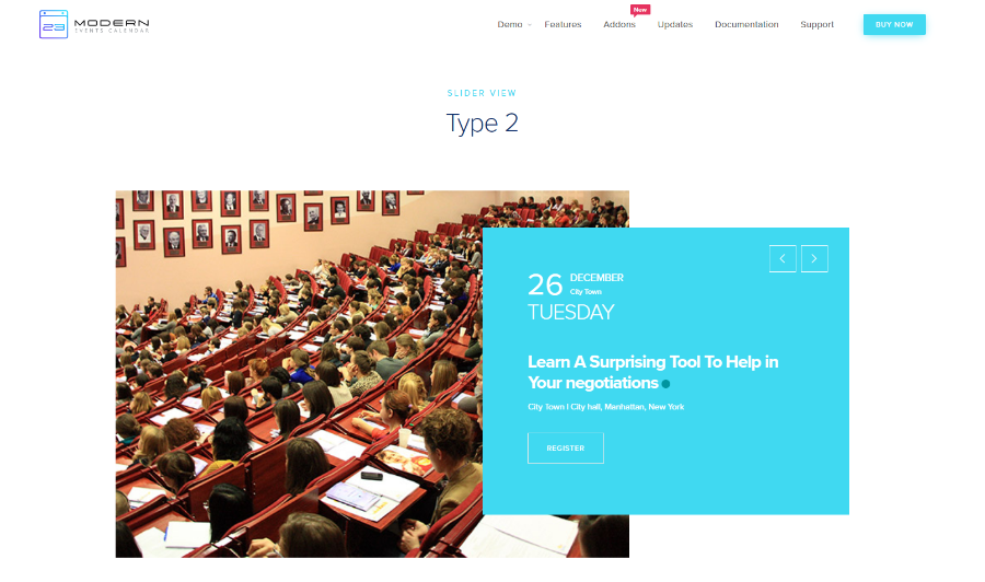 Modern Events Calendar gallery image