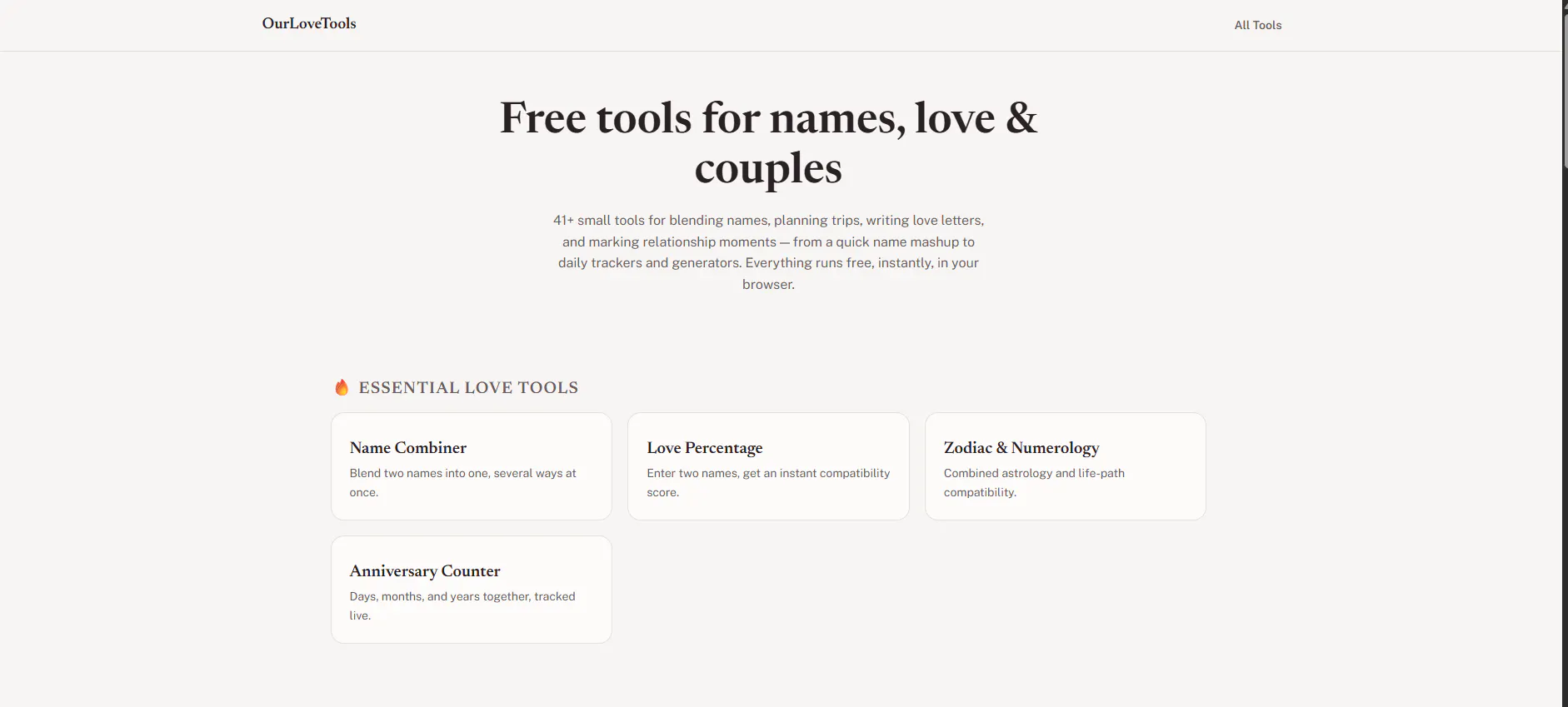 OurLoveTools: 41+ Free Tools for Couples gallery image