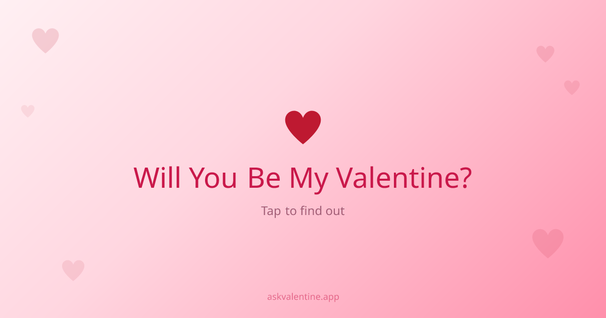 BeMyValentine - Main product screenshot demonstrating key features and user interface