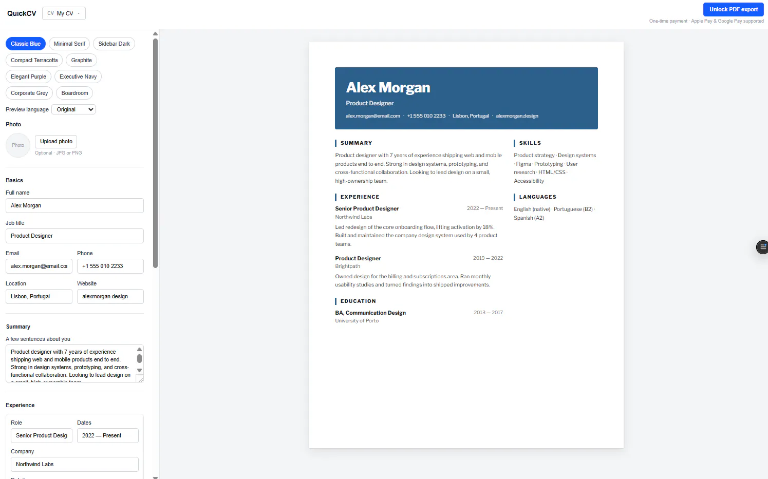 Quick CV gallery image