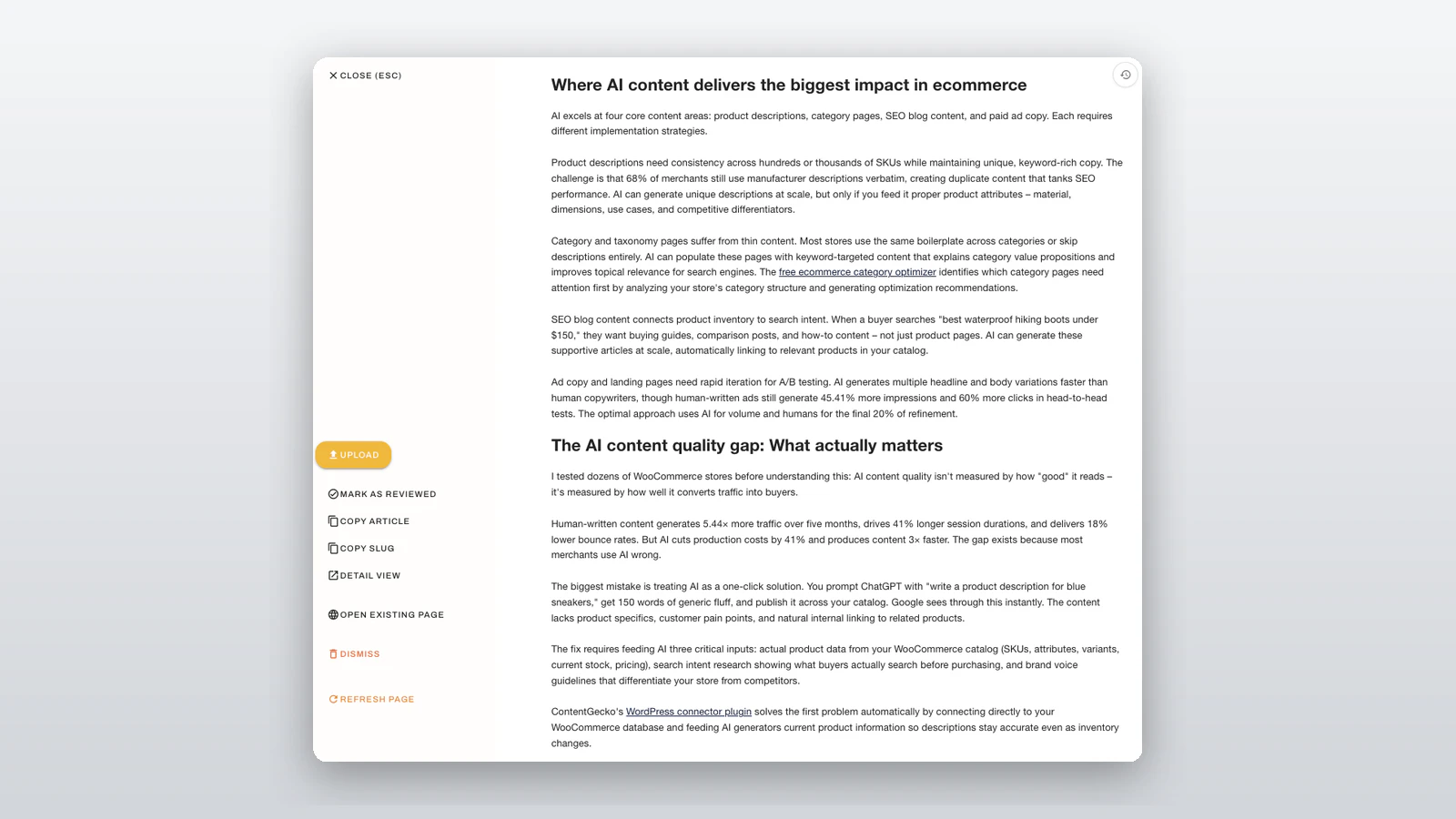 ContentGecko screenshot 3