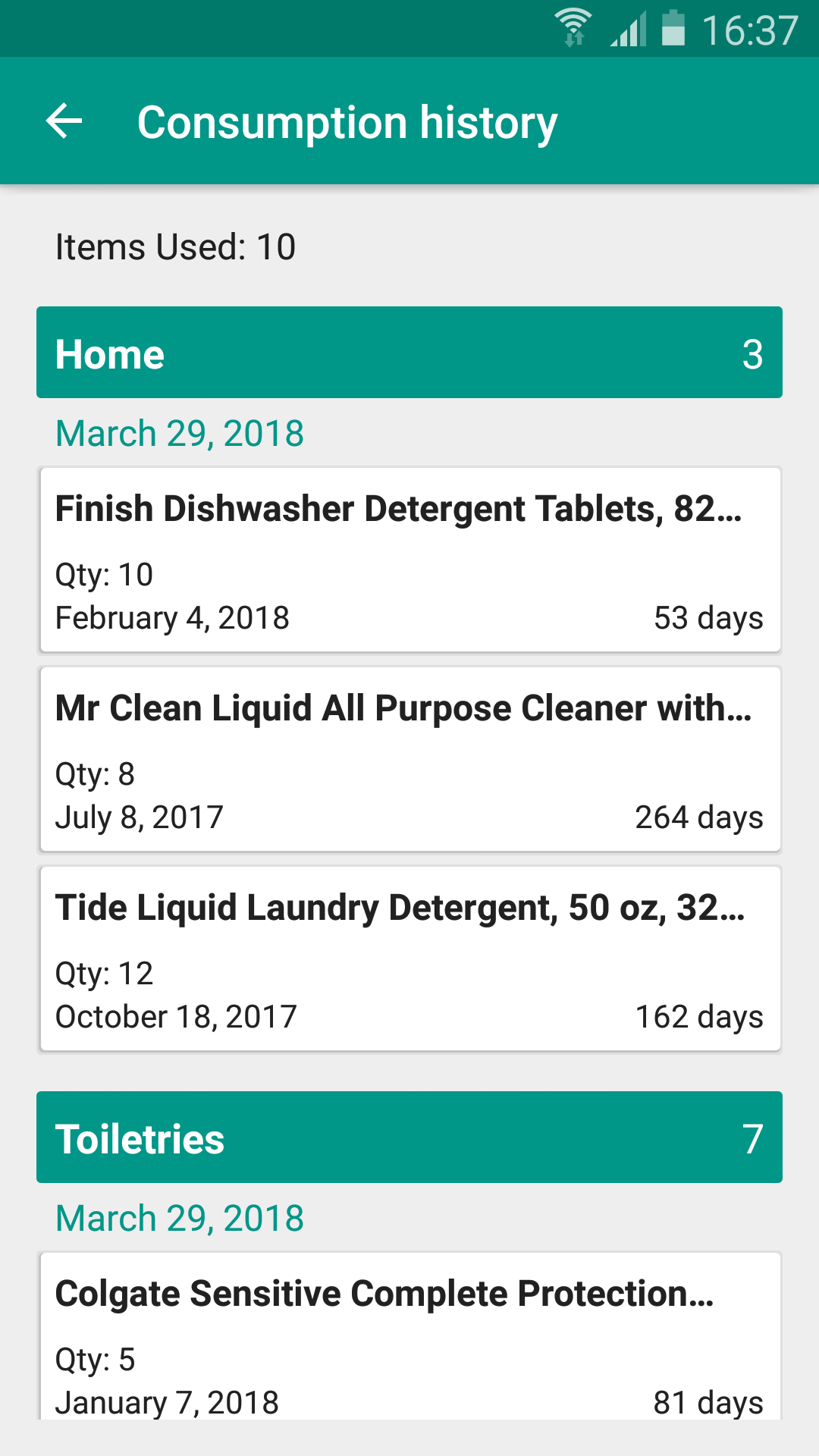 Consumption Tracker gallery image