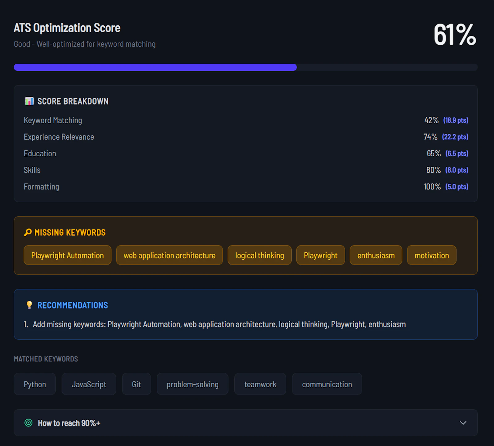 ResumeChat — Resumes Tailored to Jobs screenshot 5