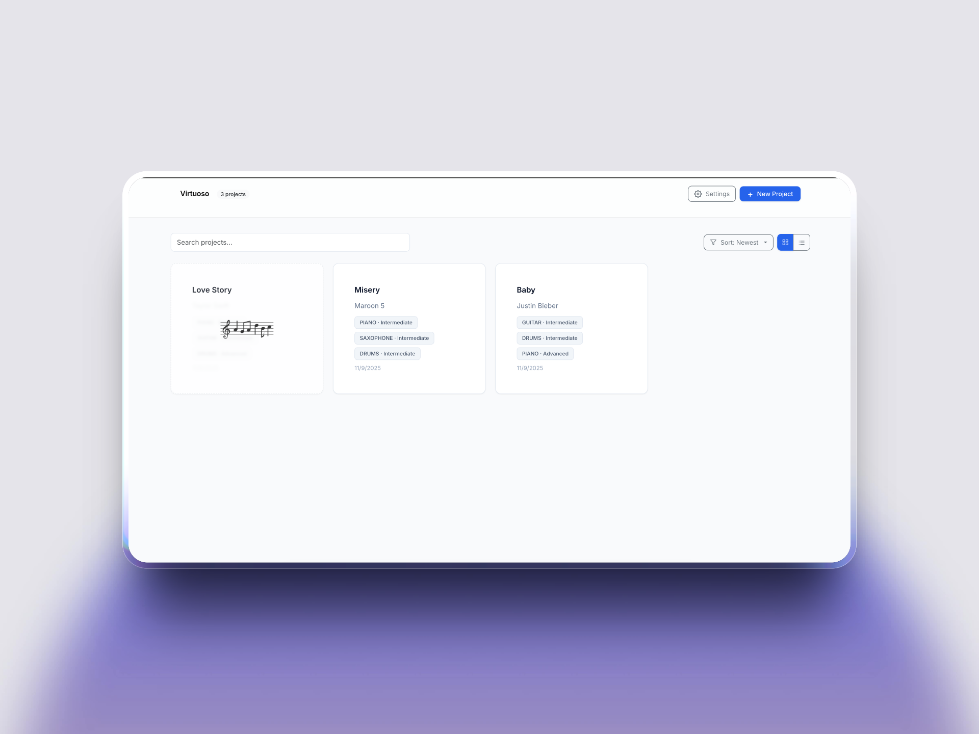 Virtuoso - Main screenshot showing features and interface