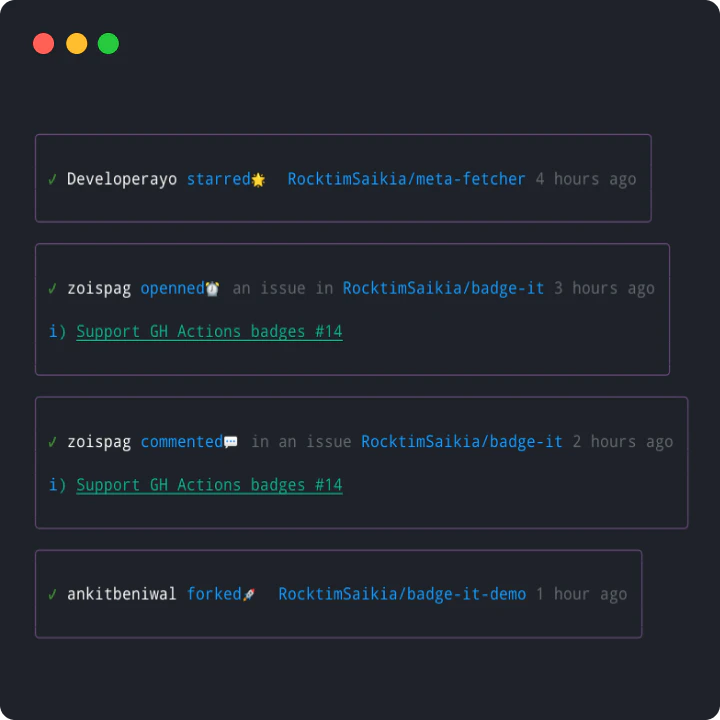 Github feed CLI