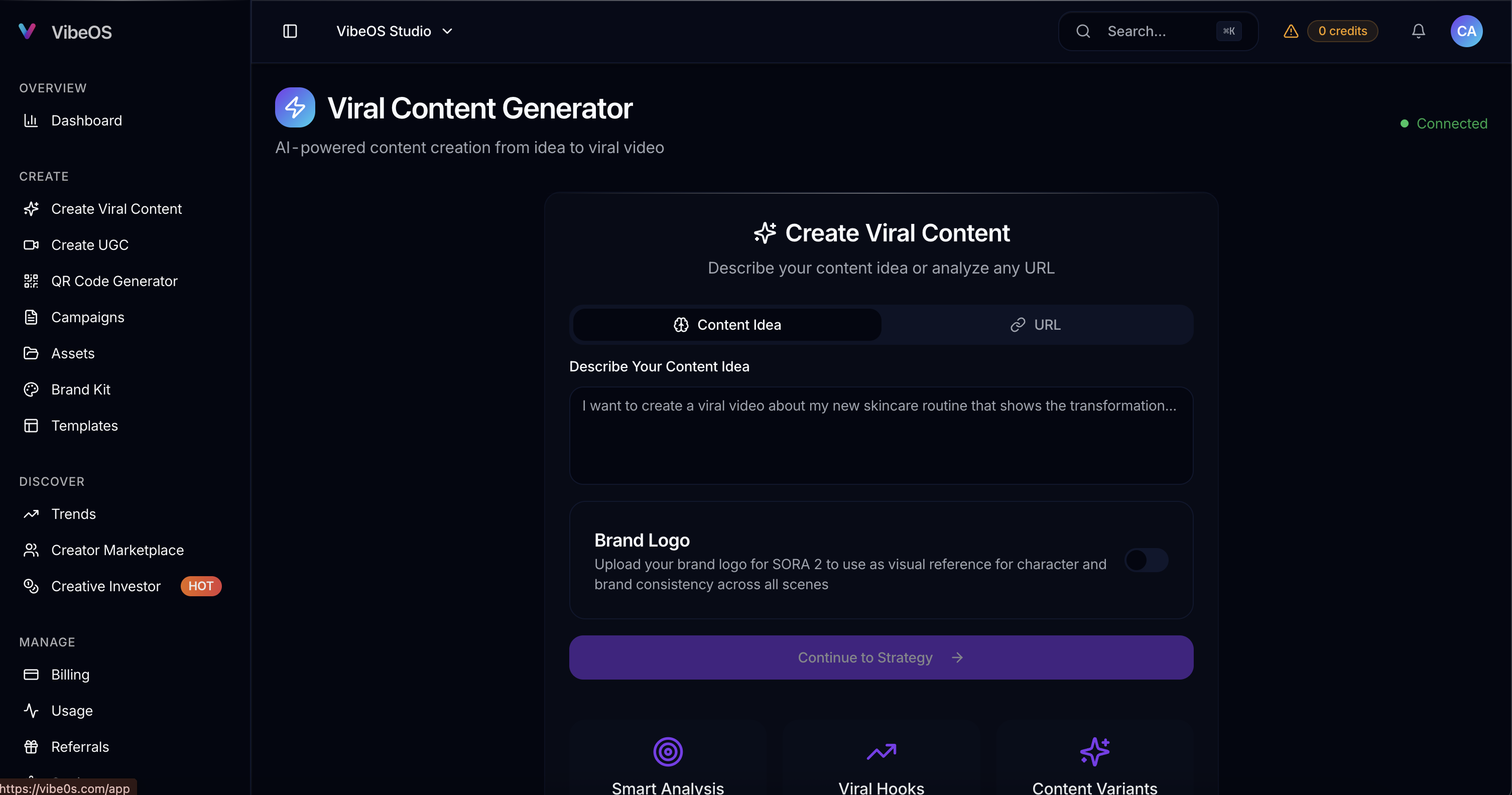 Vibe OS - Screenshot 2 showing product features and functionality