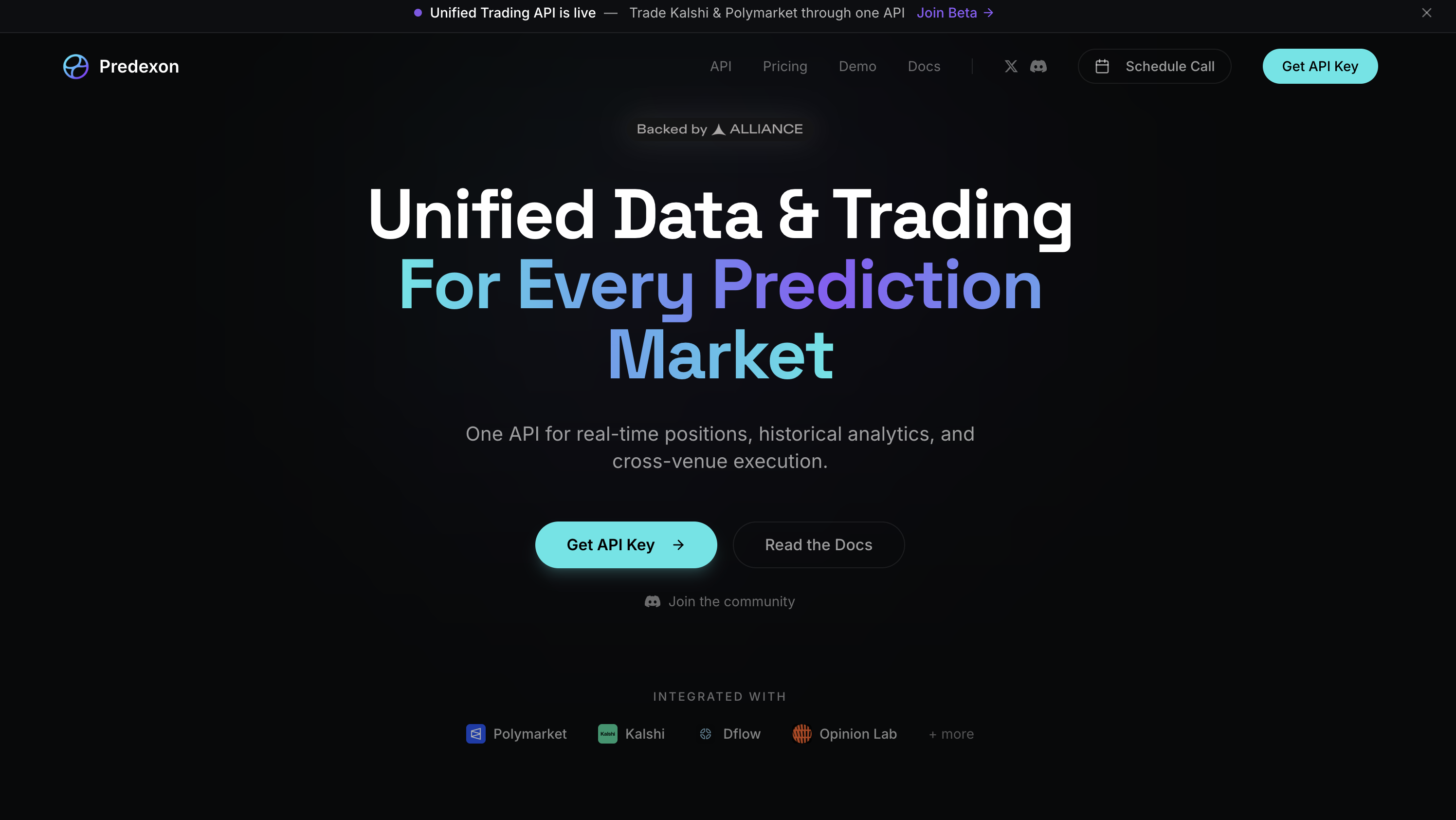 Predexon - Main product screenshot demonstrating key features and user interface