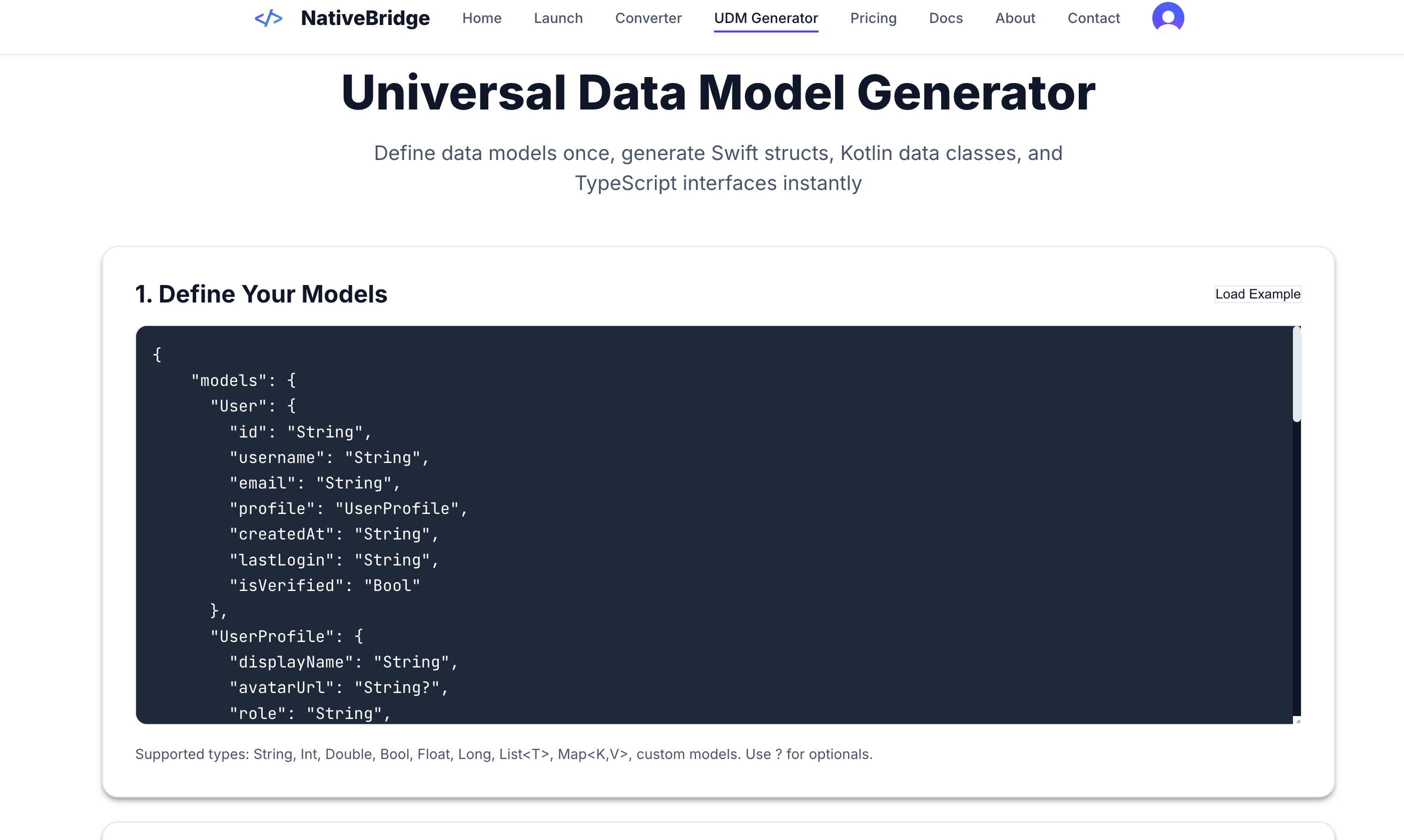 NativeBridge: iOS ↔ Android UDM  - Screenshot 5 showing product features and functionality