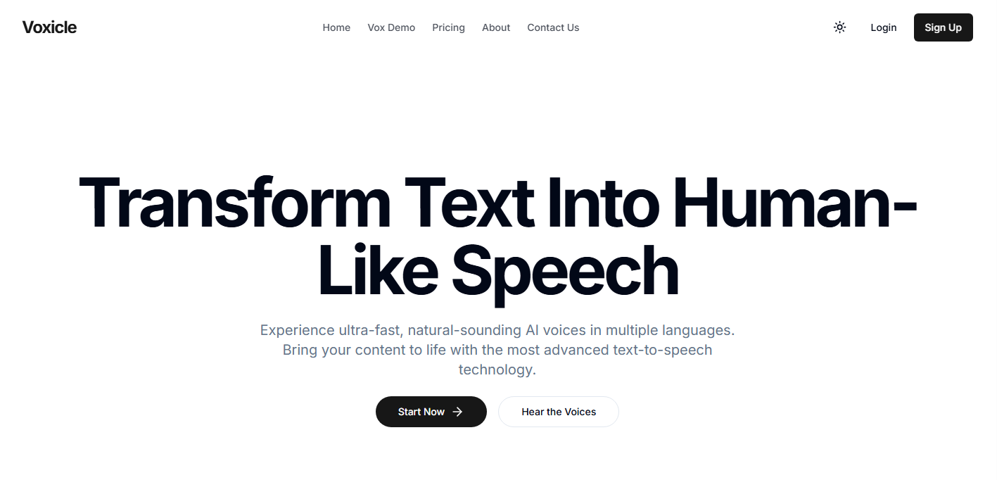 Voxicle - Main product screenshot demonstrating key features and user interface