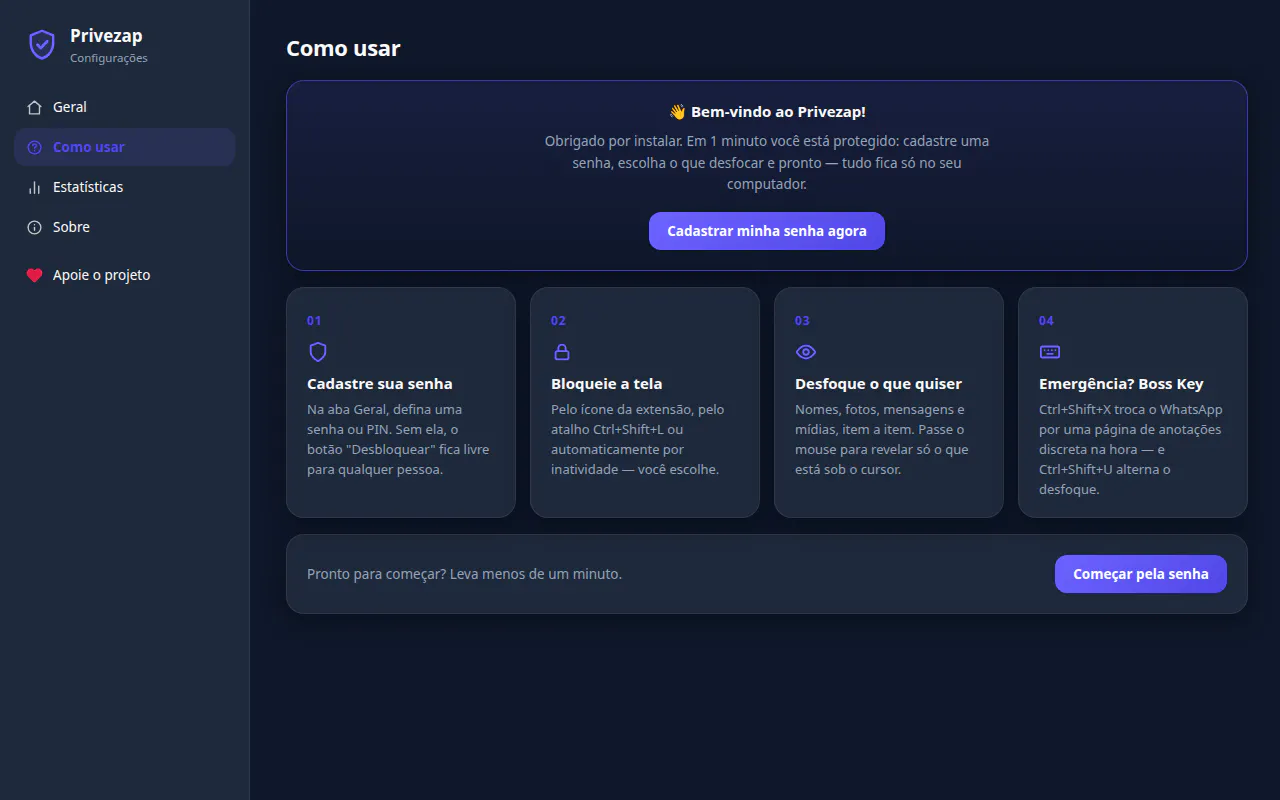 Privezap — Privacy for WhatsApp Web gallery image