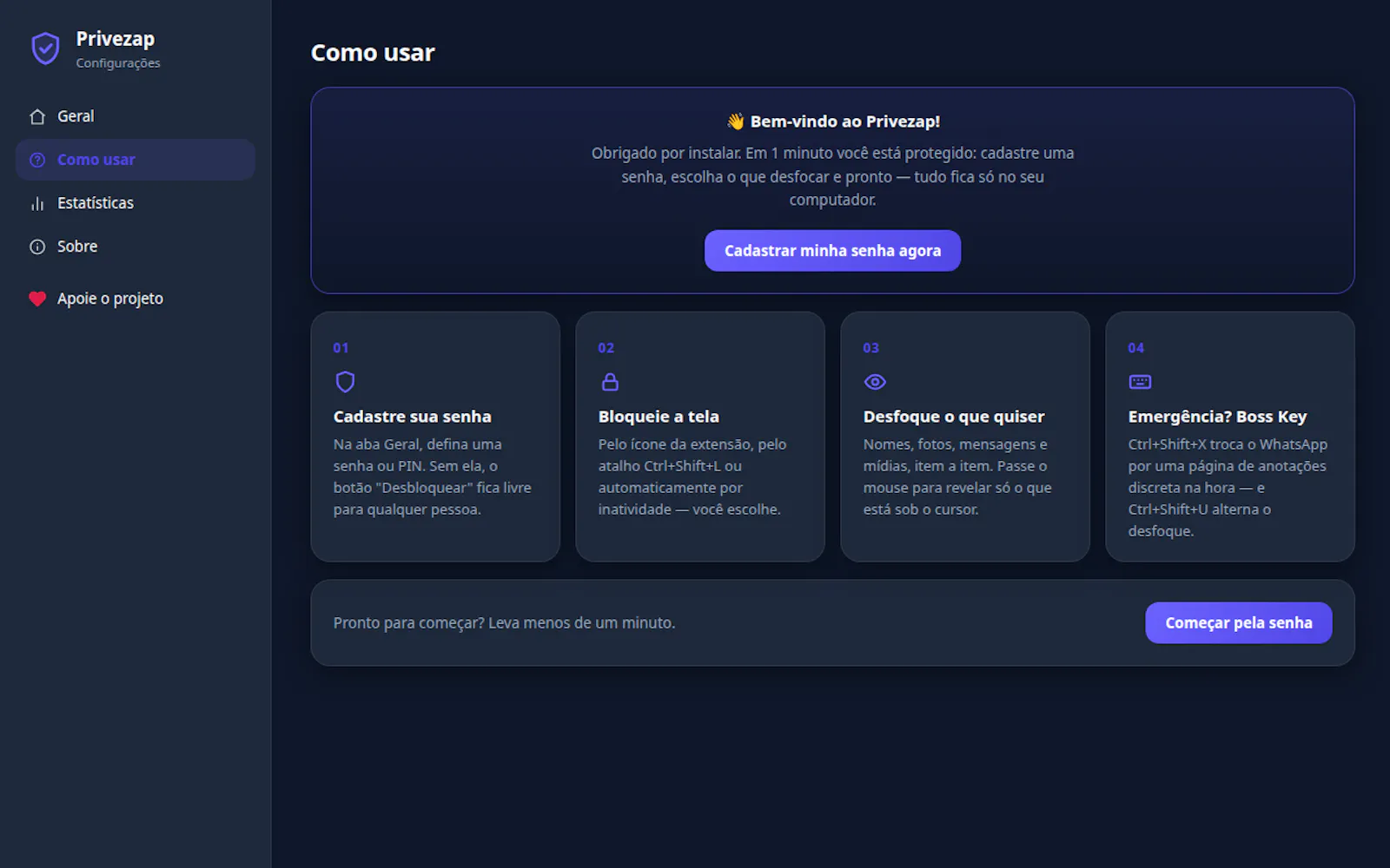 Privezap — Privacy for WhatsApp Web screenshot 4