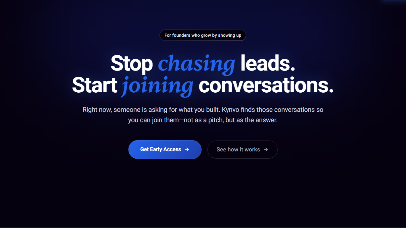 Kynvo - Main product screenshot demonstrating key features and user interface