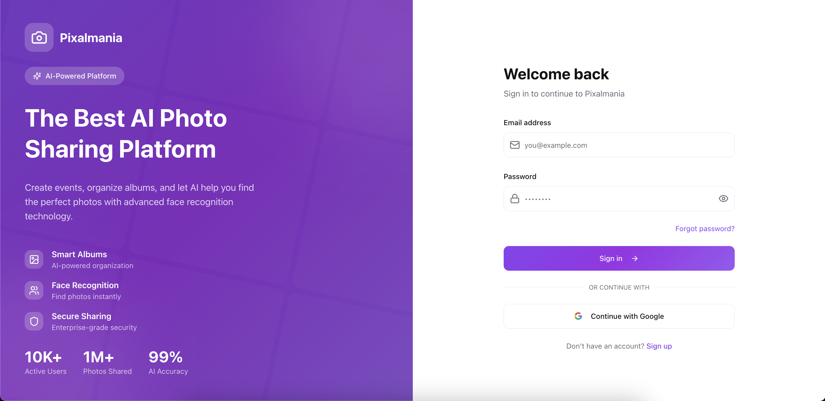 Pixalmania - Main product screenshot demonstrating key features and user interface
