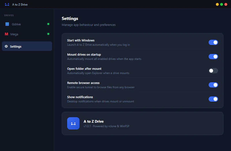 A to Z Drive screenshot 3