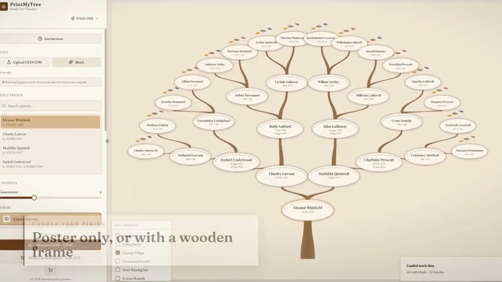 PrintMyTree — Family Tree Posters  screenshot 1 (video preview)