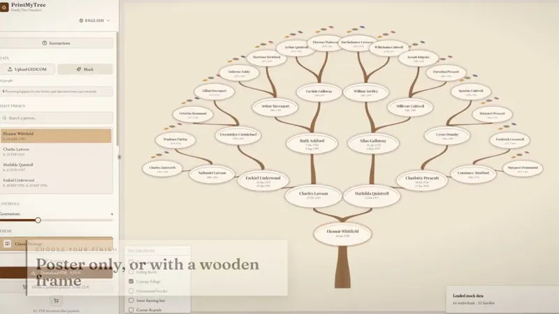 PrintMyTree — Family Tree Posters  screenshot 1 (video preview)