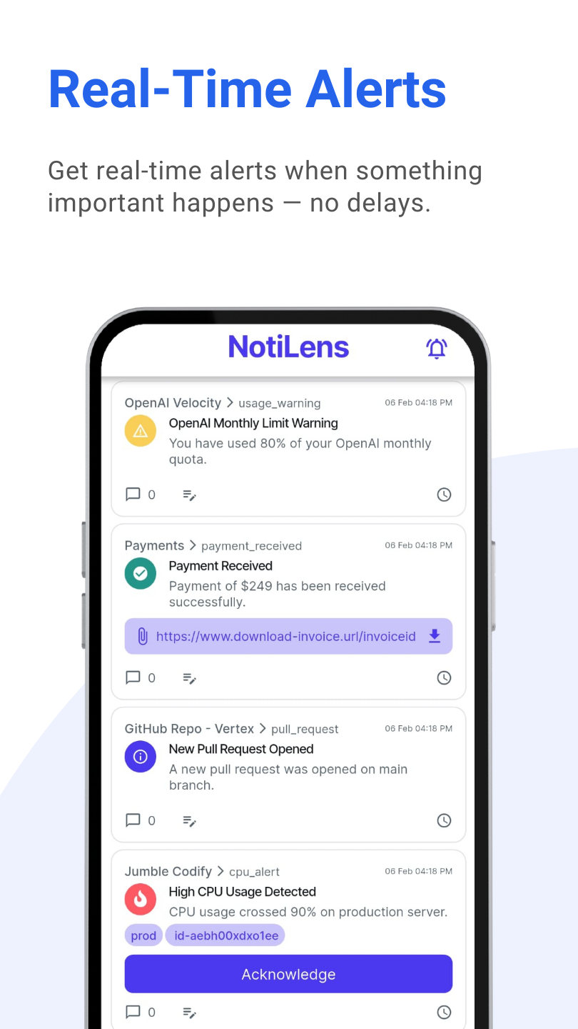 NotiLens: Smart Alerts, Zero Noise - Screenshot 3 showing product features and functionality