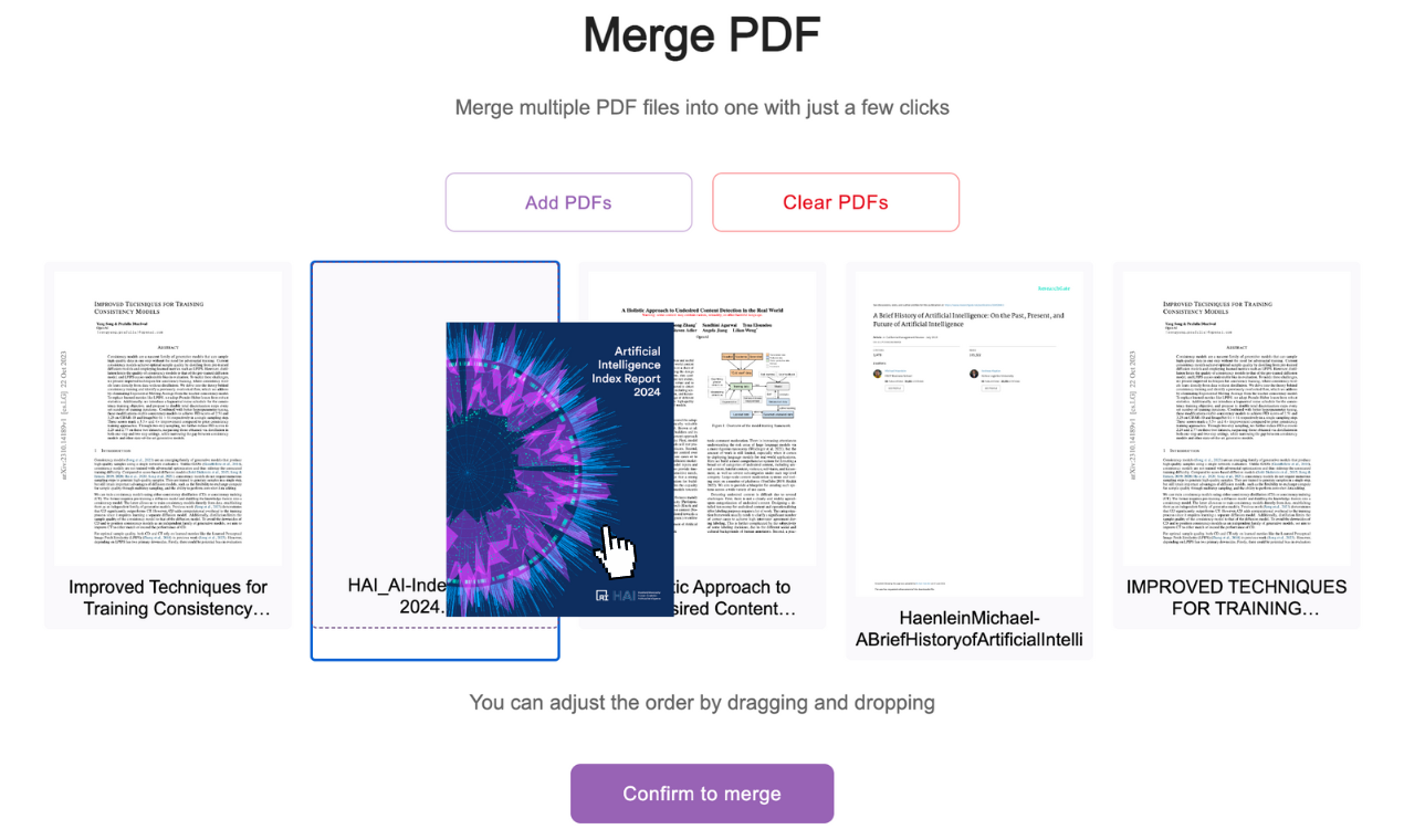 Merge PDF gallery image
