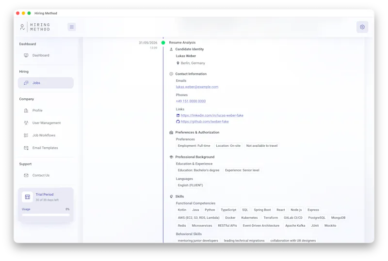Hiring Method screenshot 2