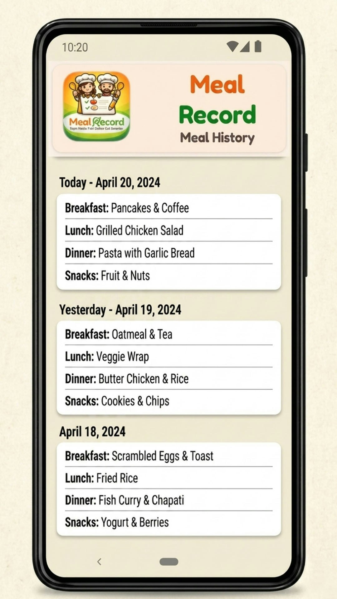 Meal Record: Track Daily Meals gallery image