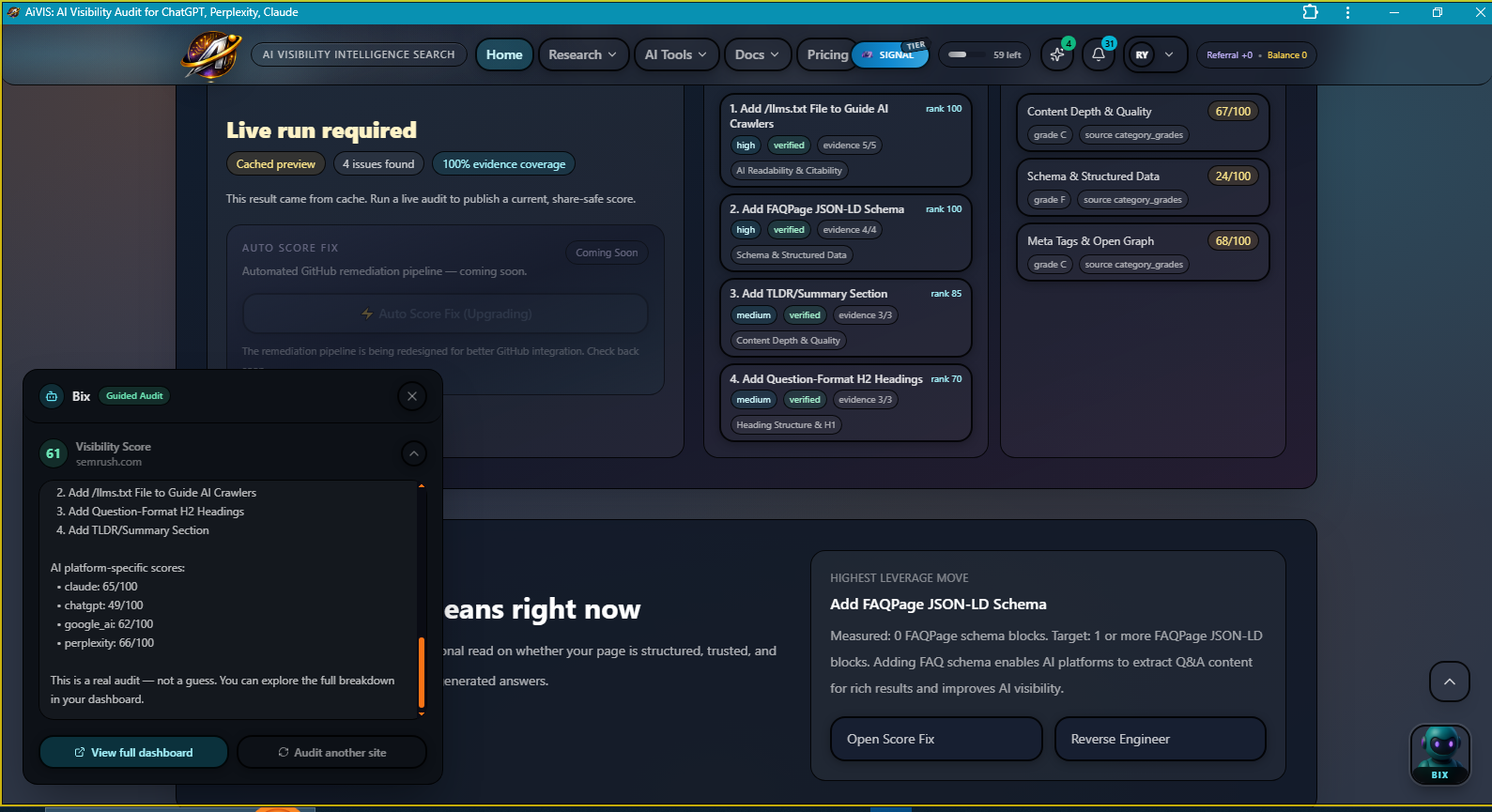 AiVIS - Ai Visibility Intelligence Audit gallery image