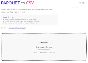 Parquet to CSV Converter gallery image