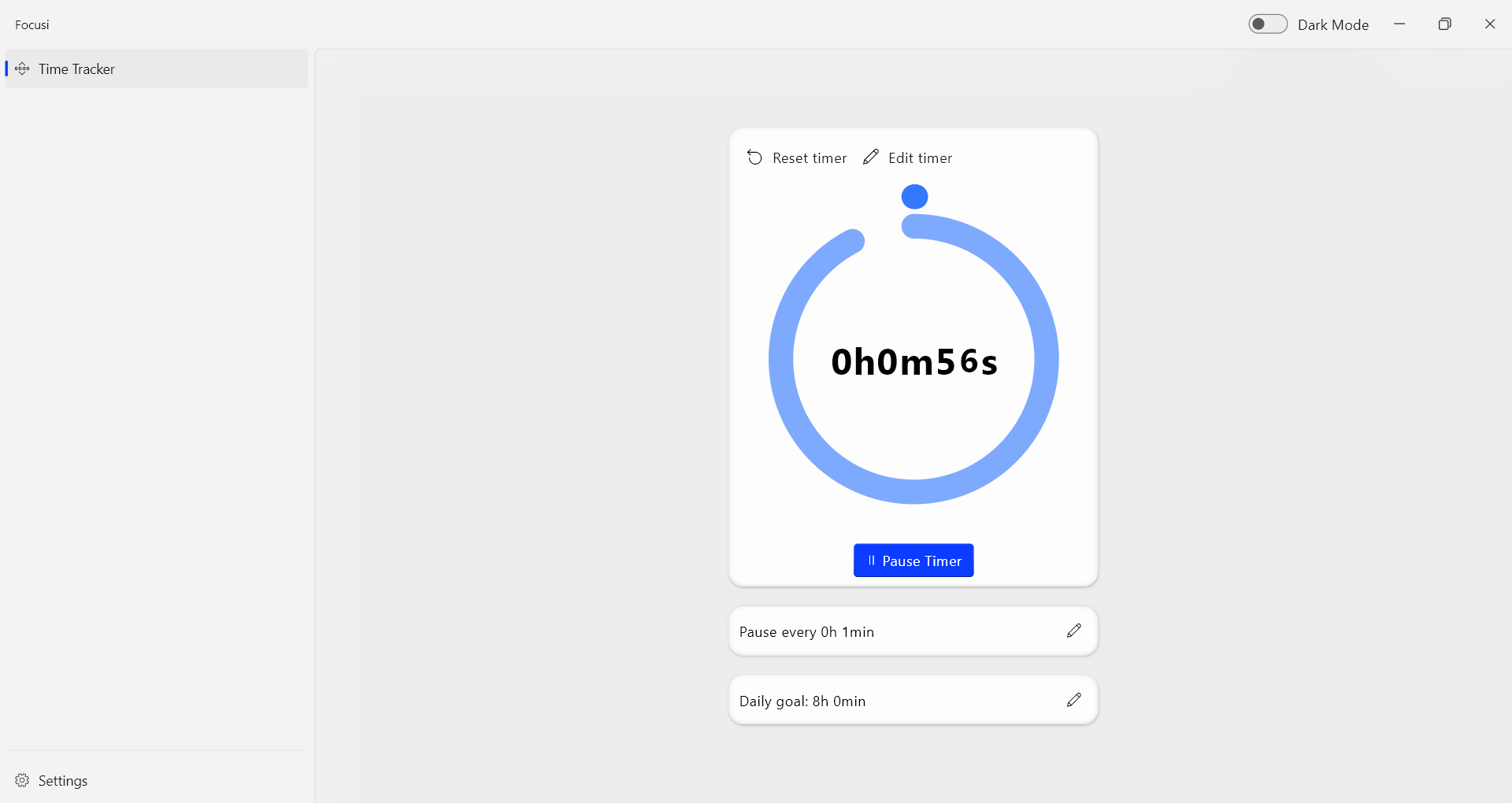 Focusi - Timer di messa a fuoco facile da usare e gratuito per Windows media 1