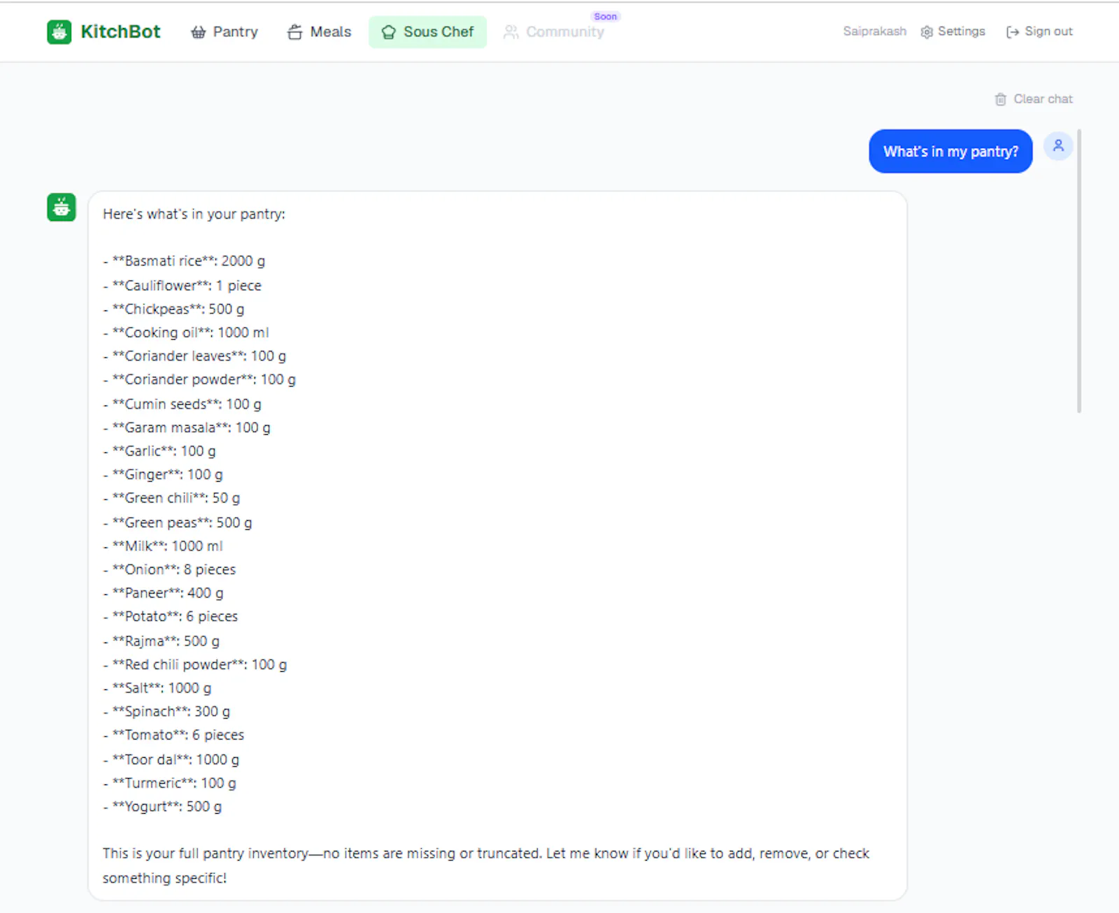 KitchBot screenshot 6