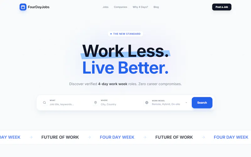 FourDayJobs screenshot 1