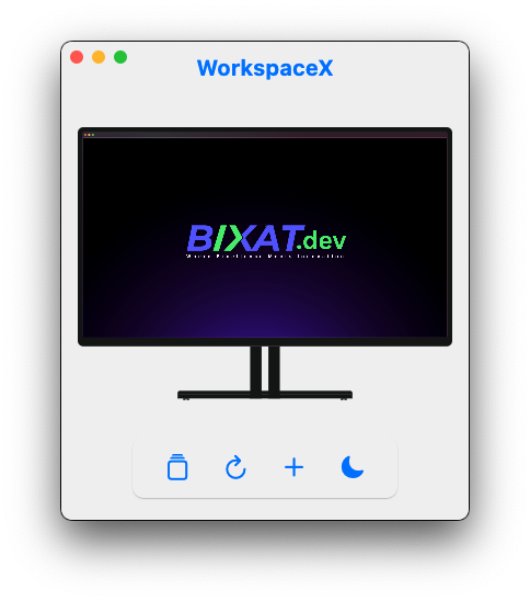 Mídia 1 de Workspacex - MacOS, produtividade, gerenciar espaços de trabalho