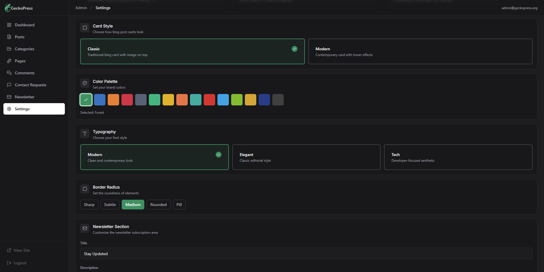 GeckoPress - Screenshot 4 showing product features and functionality