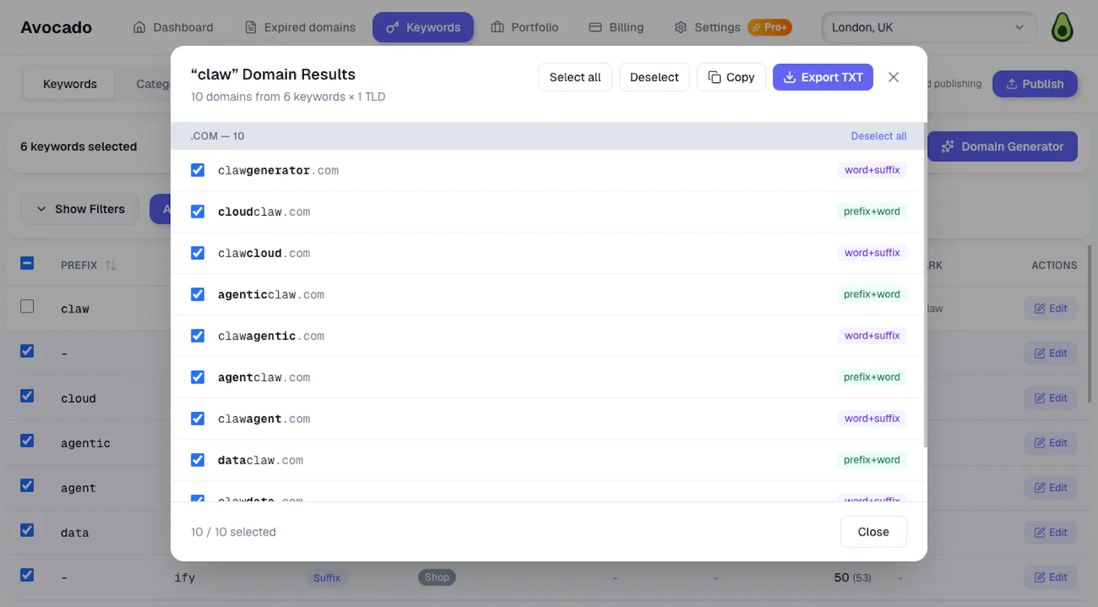 Avocado Domains screenshot 3