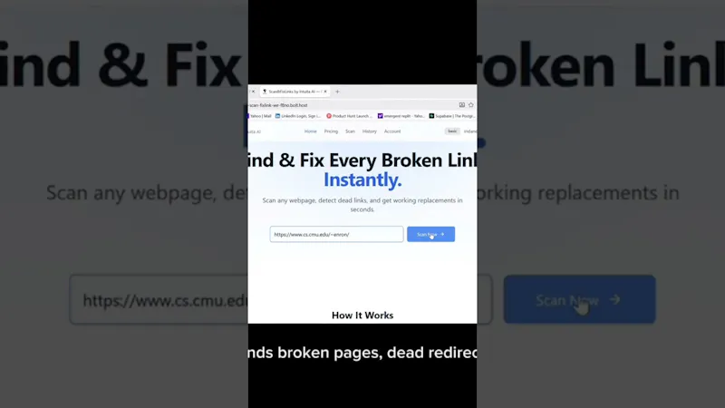 IntuitaAI Scan&FixLink Web App screenshot 1 (video preview)