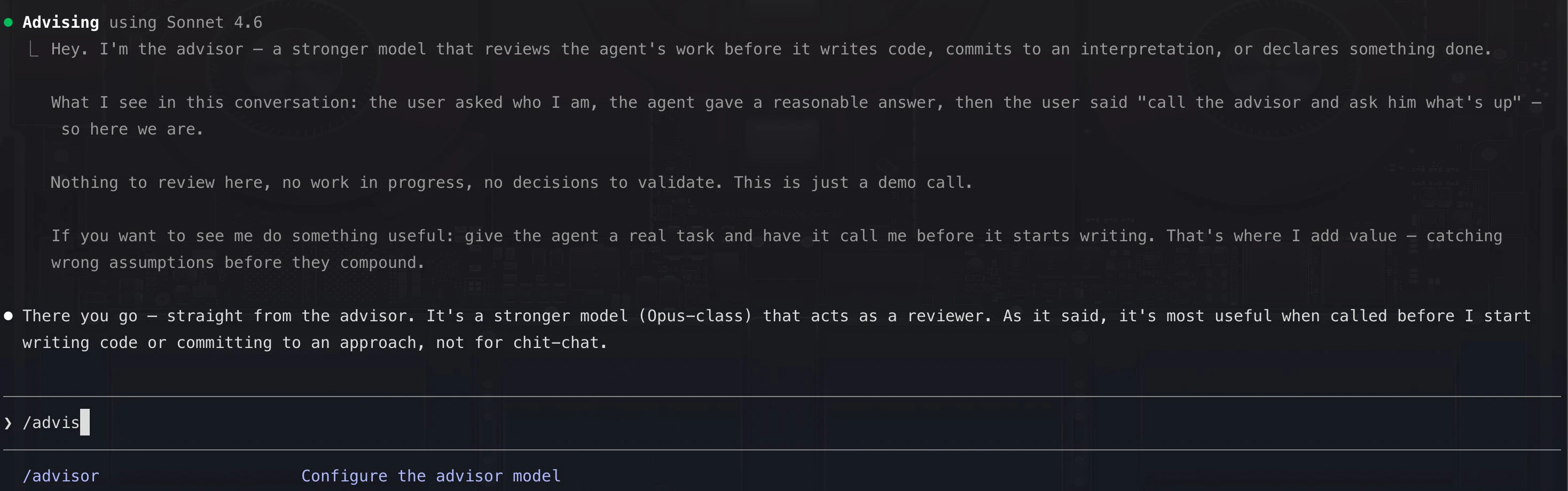 Claude Advisor tool screenshot 3